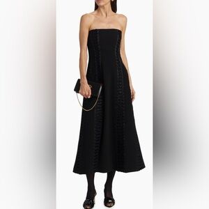 SIMKHAI Dennison Laces Bustier Midi-Dress